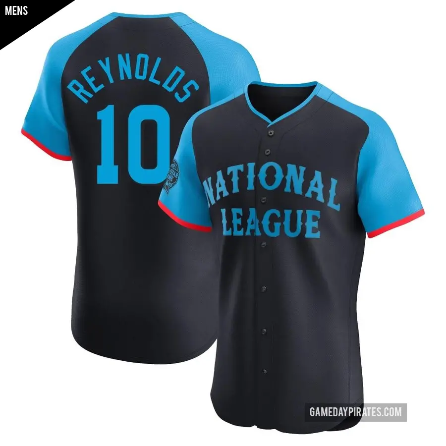 Men's Pittsburgh Pirates ＃10 Bryan Reynolds Elite Navy National League 2024 All-Star Game Jersey