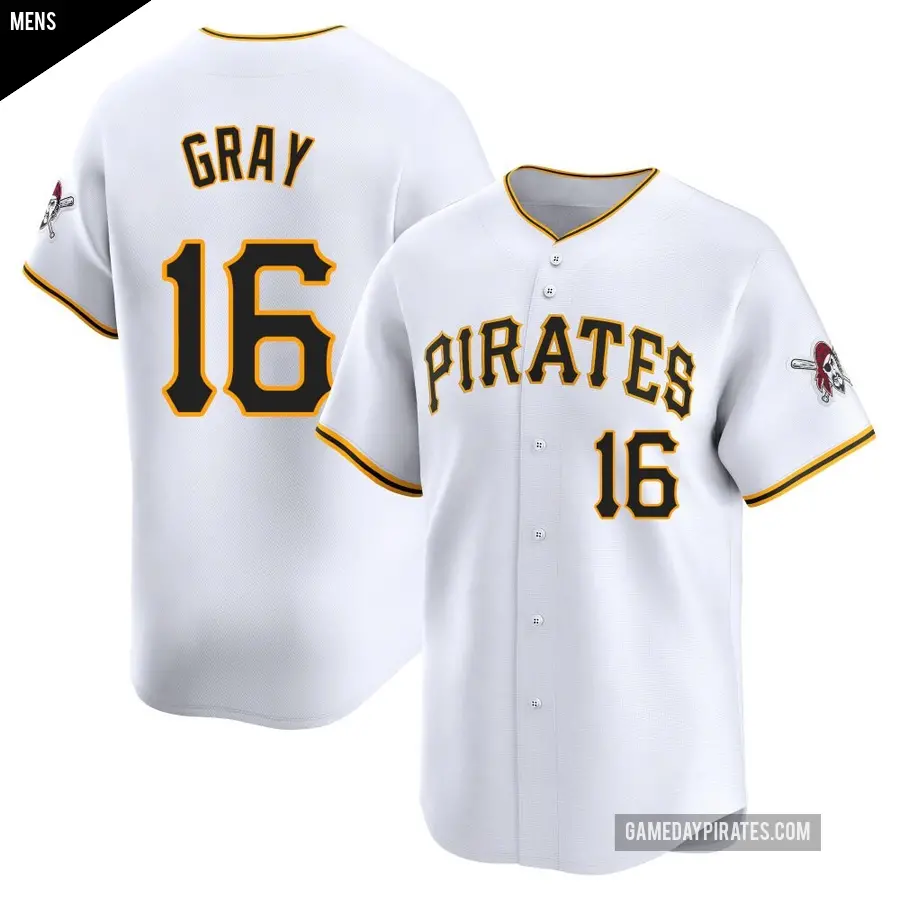Men's Pittsburgh Pirates ＃16 Tristan Gray Limited White Home Jersey