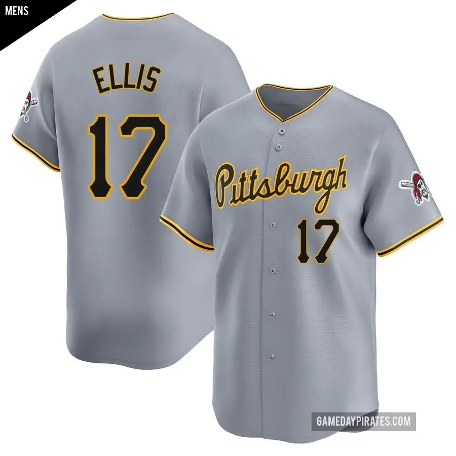 Men's Pittsburgh Pirates ＃17 Dock Ellis Limited Gray Away Jersey
