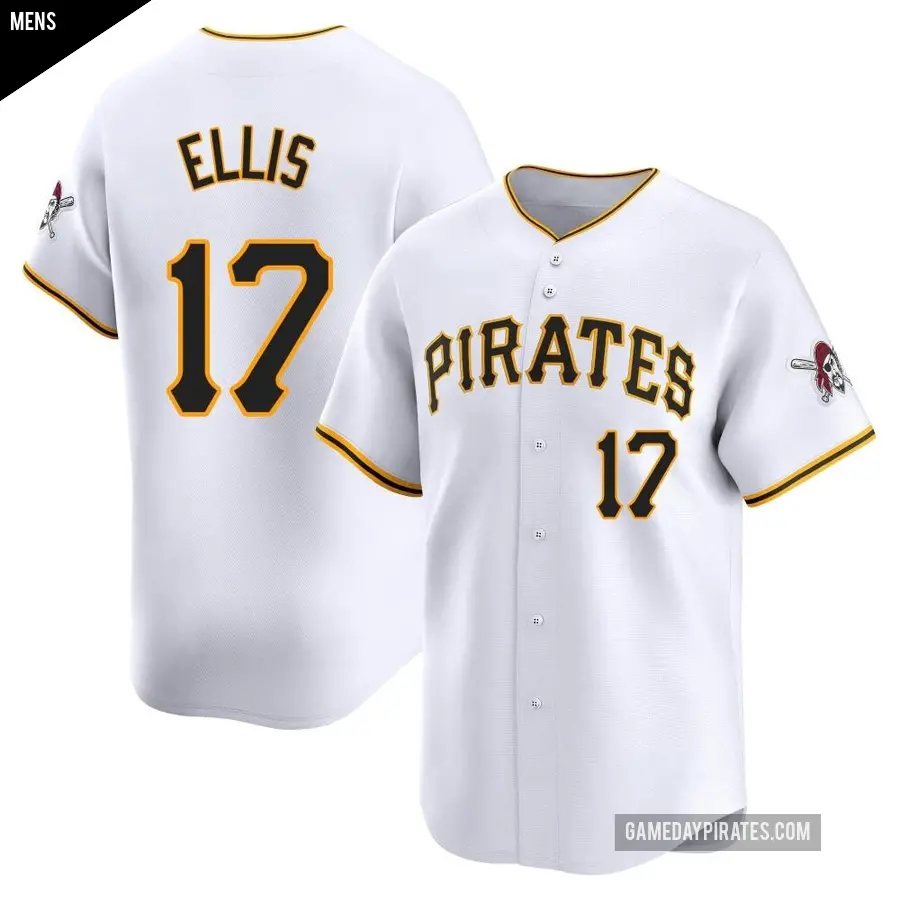 Men's Pittsburgh Pirates ＃17 Dock Ellis Limited White Home Jersey