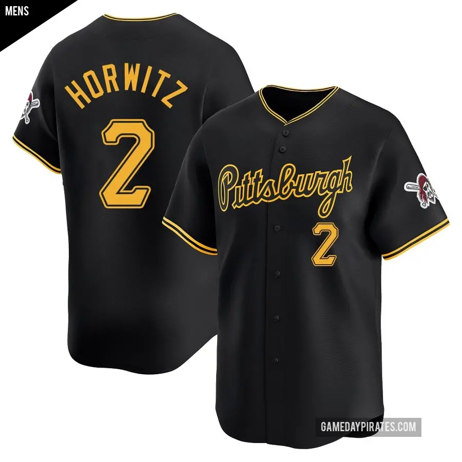 Men's Pittsburgh Pirates ＃2 Spencer Horwitz Limited Black Alternate Jersey