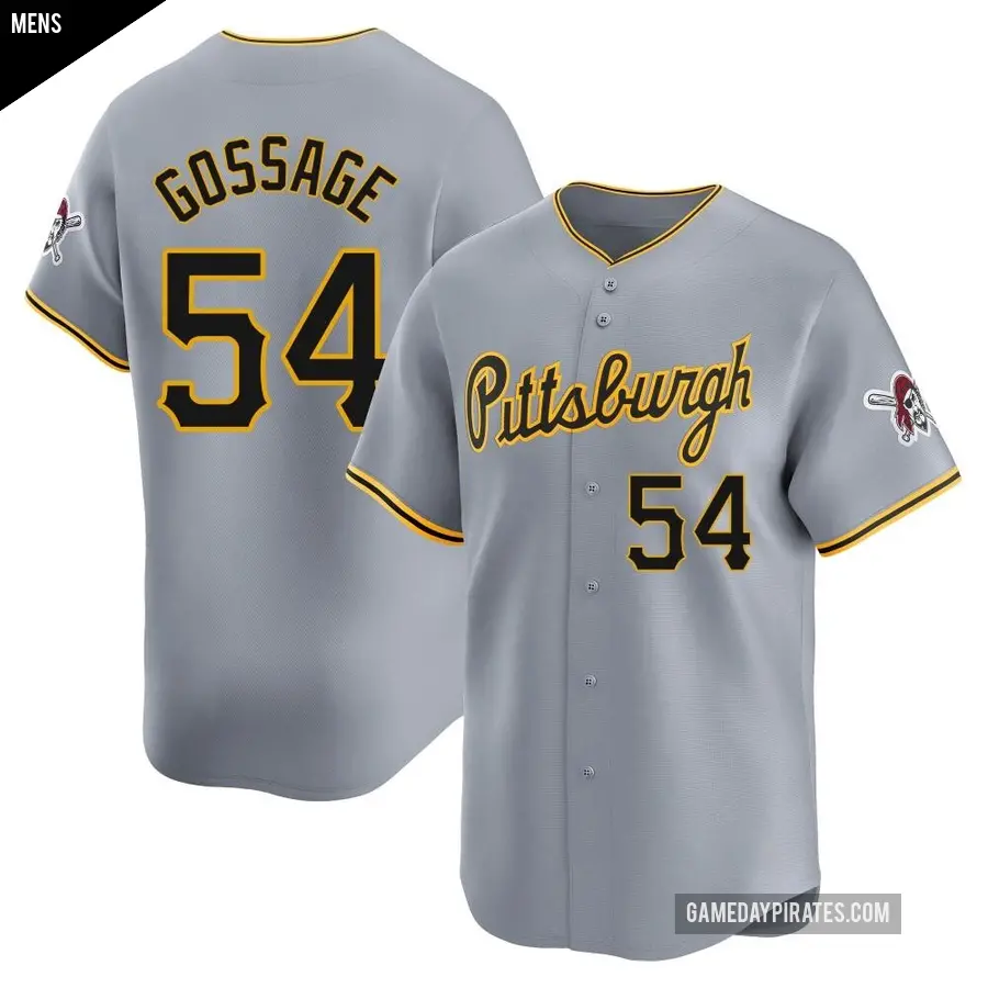 Men's Pittsburgh Pirates ＃54 Rich Gossage Limited Gray Away Jersey