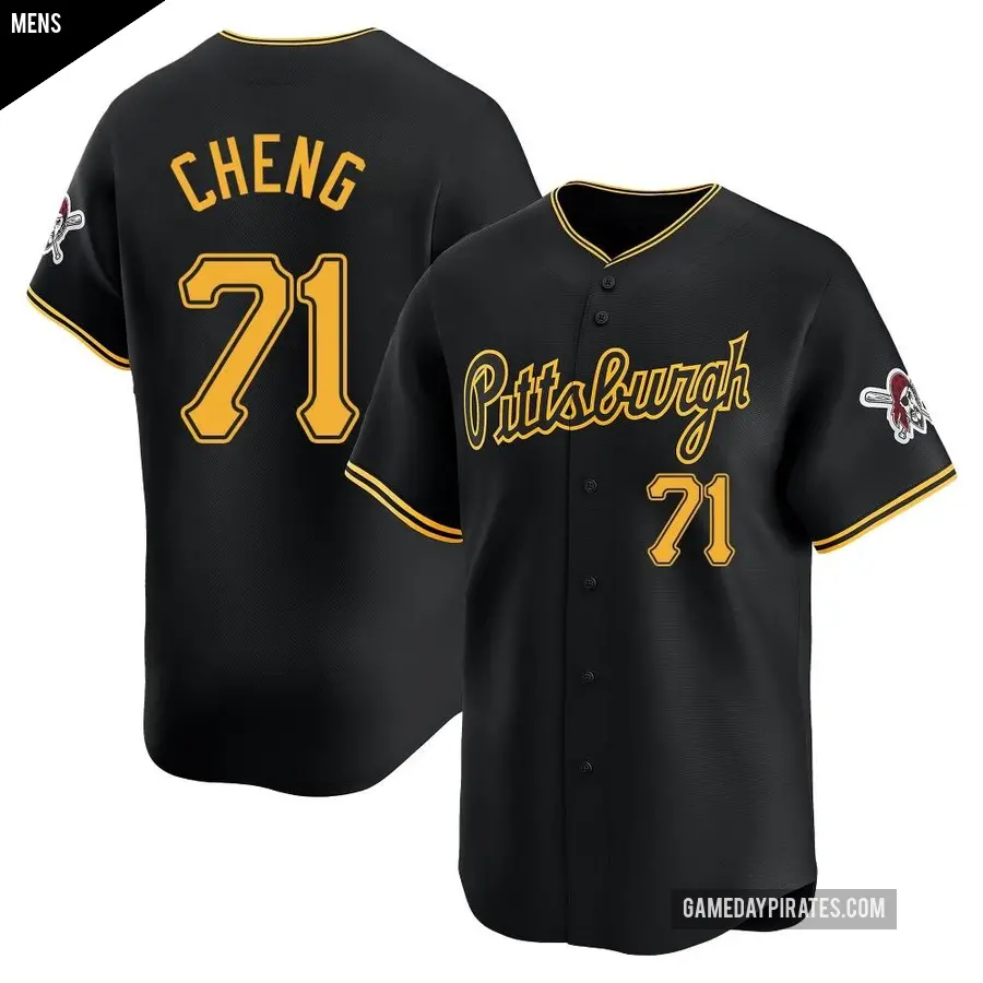 Men's Pittsburgh Pirates ＃71 Tsung-Che Cheng Limited Black Alternate Jersey