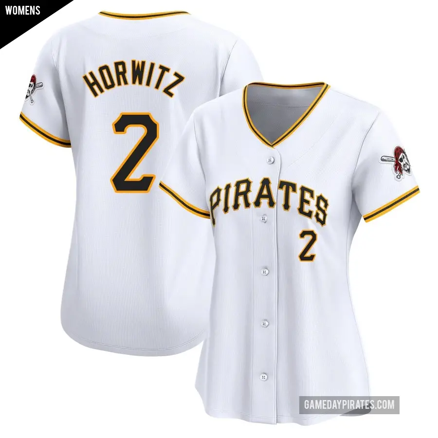 Women's Pittsburgh Pirates ＃2 Spencer Horwitz Limited White Home Jersey