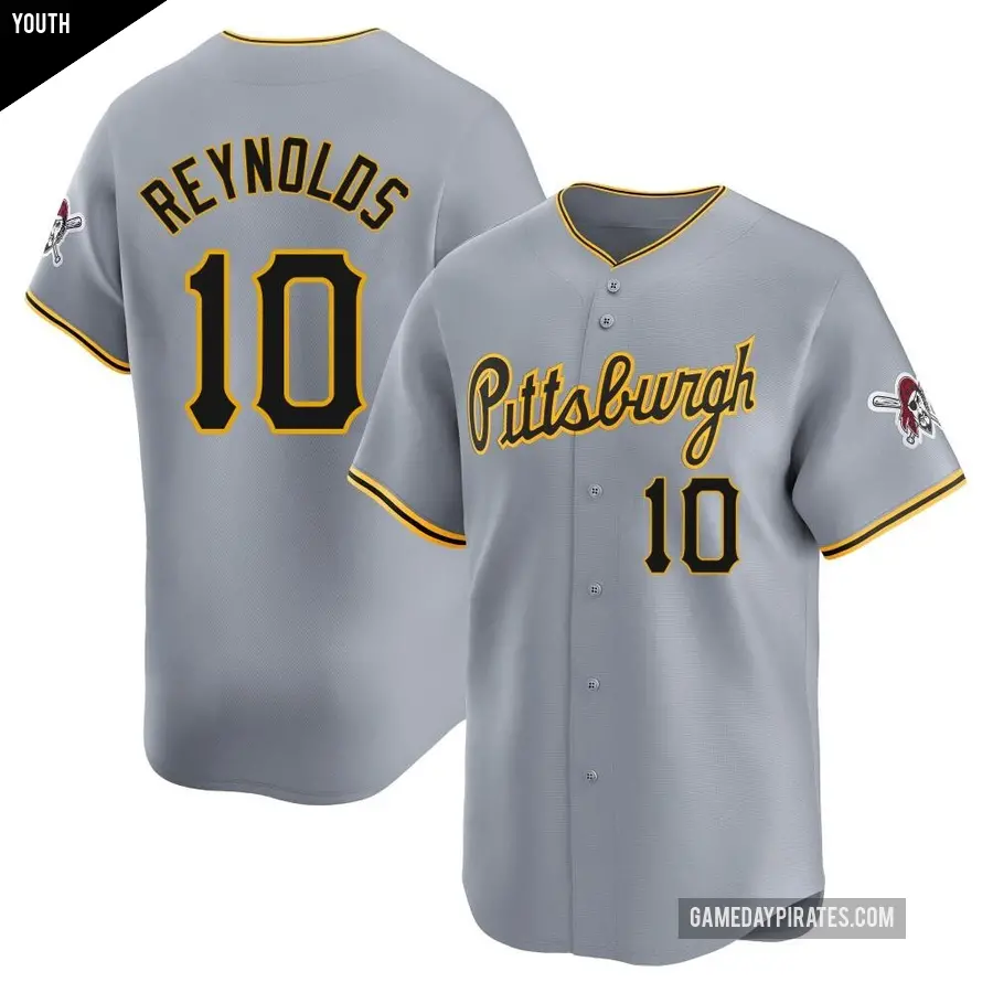 Youth Pittsburgh Pirates ＃10 Bryan Reynolds Limited Gray Away Jersey