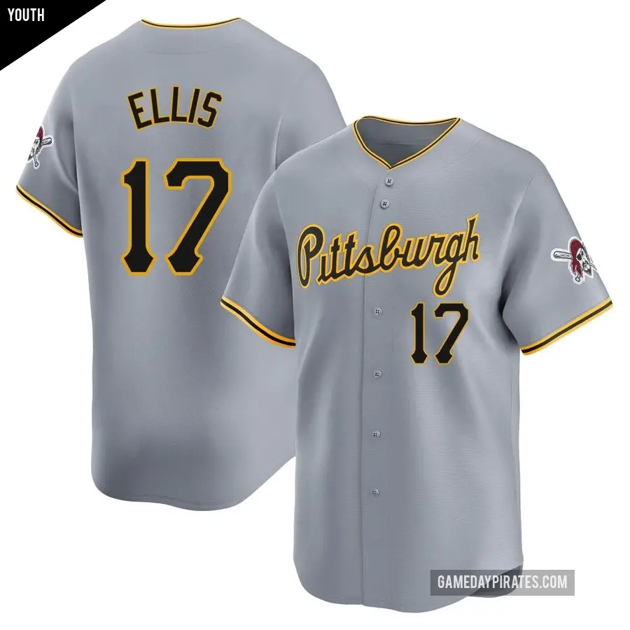 Youth Pittsburgh Pirates ＃17 Dock Ellis Limited Gray Away Jersey