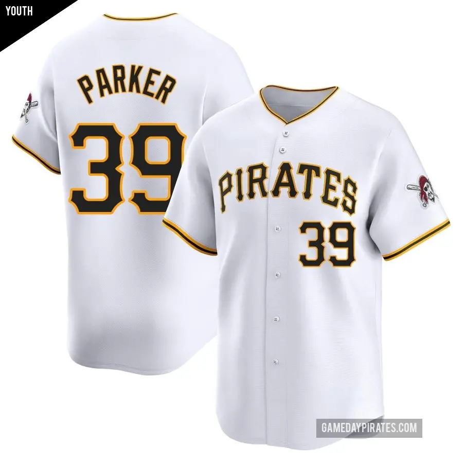 Youth Pittsburgh Pirates ＃39 Dave Parker Limited White Home Jersey