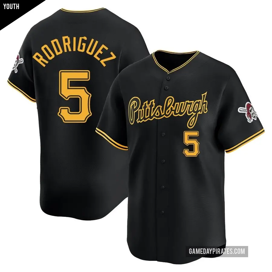 Youth Pittsburgh Pirates ＃5 Endy Rodriguez Limited Black Alternate Jersey