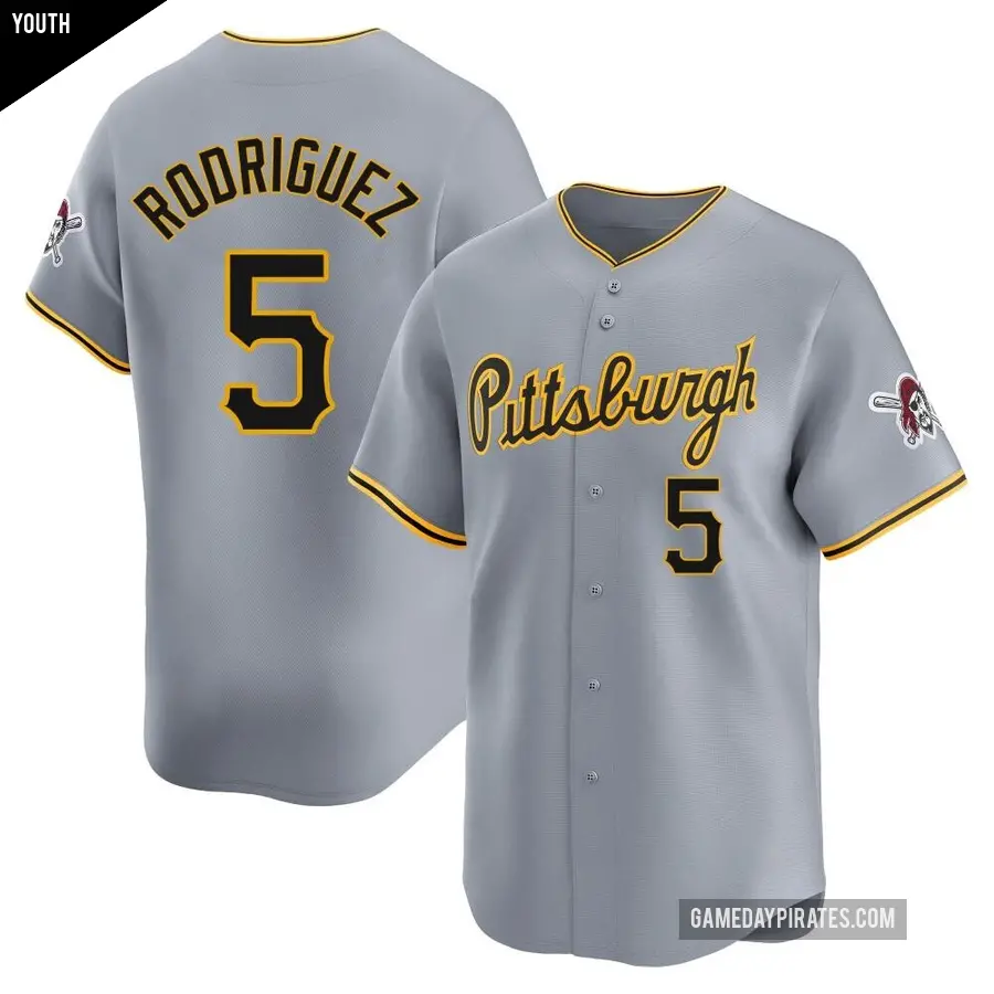 Youth Pittsburgh Pirates ＃5 Endy Rodriguez Limited Gray Away Jersey