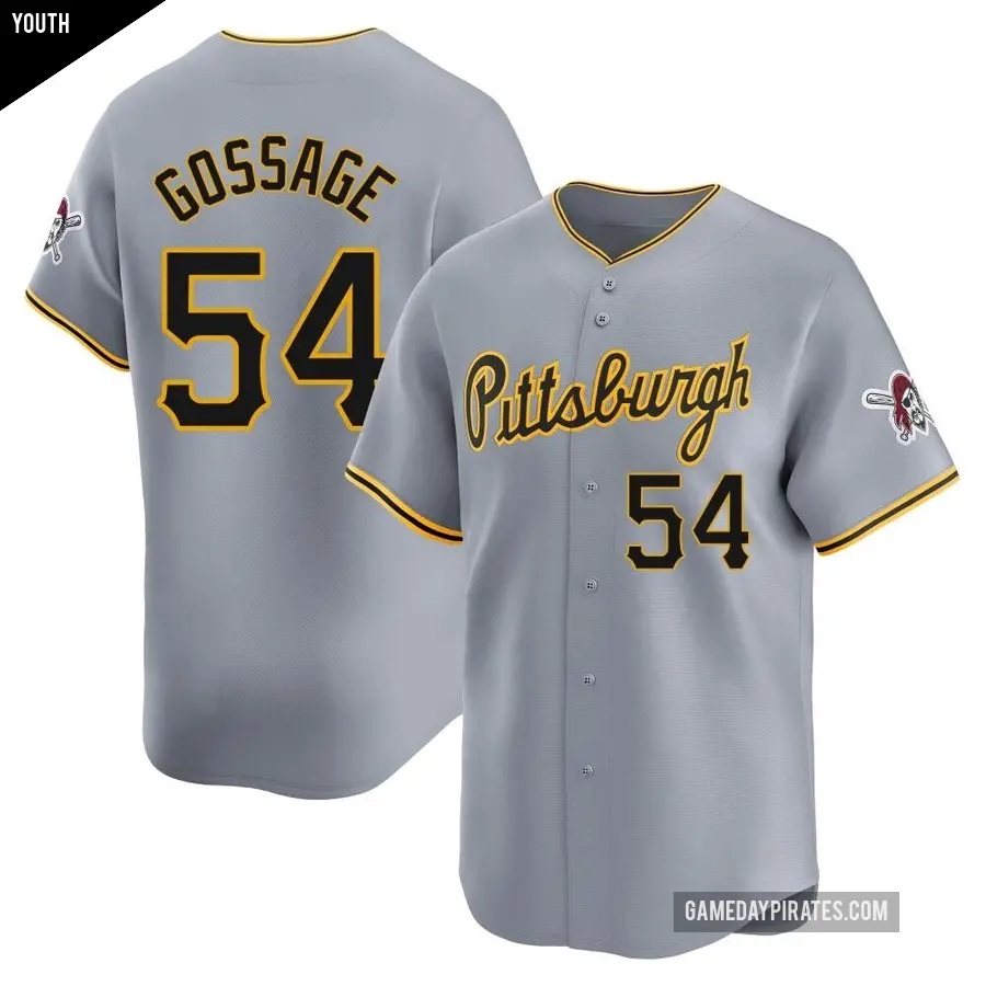 Youth Pittsburgh Pirates ＃54 Rich Gossage Limited Gray Away Jersey